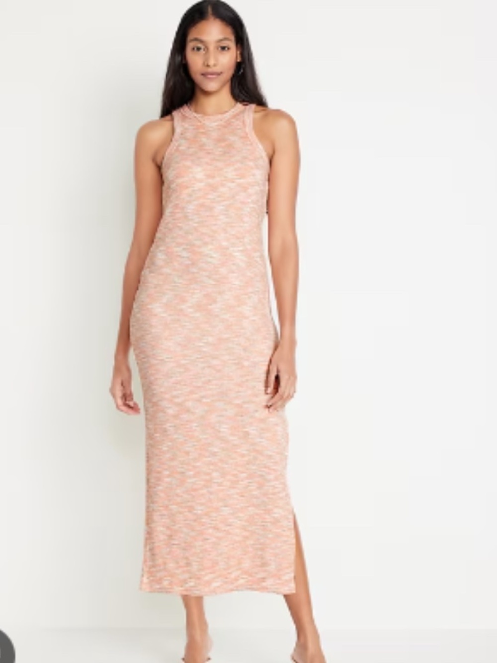 Old Navy Maternity "NEW" Pink Bamboo Boho Sleeveless Racerback Maxi Dress Size L